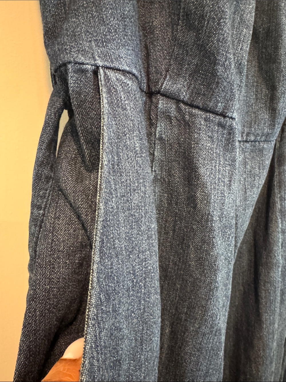 DKNY Dark Denim Mini Belted Dress Size Medium - Picture 2 of 7